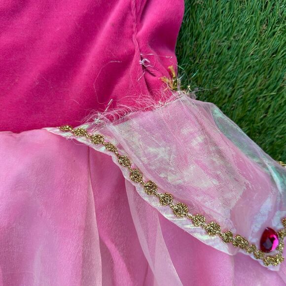90s Disney Princess Halloween Pretend Play Aurora Sleeping Beauty Costume Size 5 - Picture 7 of 10